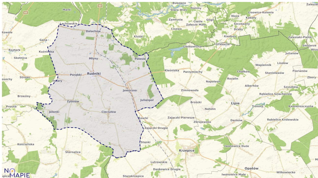 Mapa wyborów do sejmu Rudniki